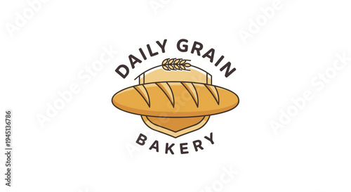 Daily Grain Bakery Logo Bread.