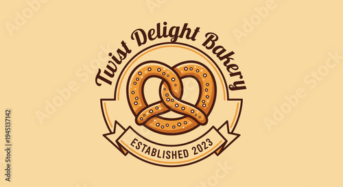 Pretzel logo with twisted design.
