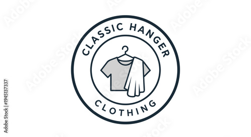 T shirt on a hanger logo.