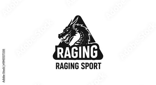 Raging Dragon Sport Logo Design for Gaming or Athletic Brand Identity