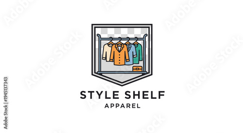 Style Shelf Apparel Clothing Logo Design.