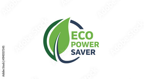 Eco Power Saver Green Leaf Logo 1.