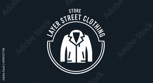 Clothing store logo with coats.