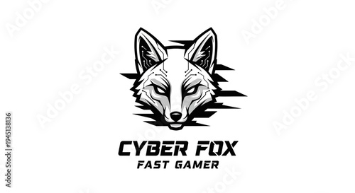 Cyber Fox Gaming Mascot Logo for Esports and Fast Gamer Teams