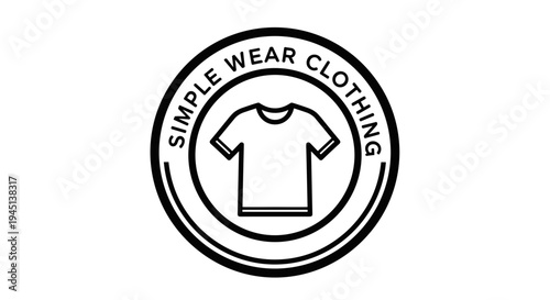 Simple Wear Clothing T Shirt Logo.