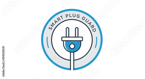 Smart plug guard logo design.