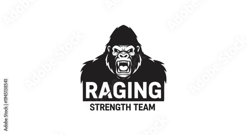 Fierce Gorilla Head Logo for Strength and Fitness Team Branding