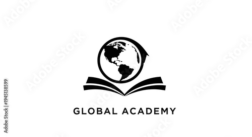 Global Academy logo with earth globe and open book symbolizing worldwide education