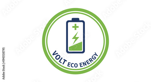 Eco energy battery logo design.