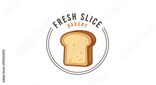 Slice of bread on white background.