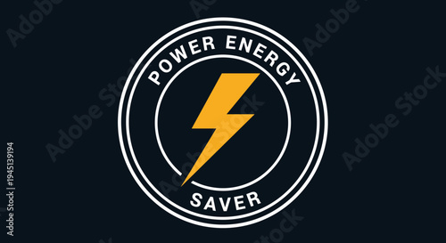 Energy saver power logo design.