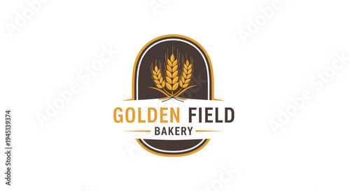 Golden Field Bakery Logo Design.