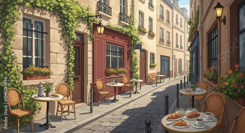 Outdoor Cafe Tables and Chairs.