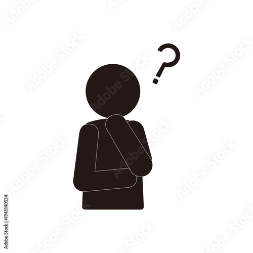 疑問に思う人　ピクトグラム　