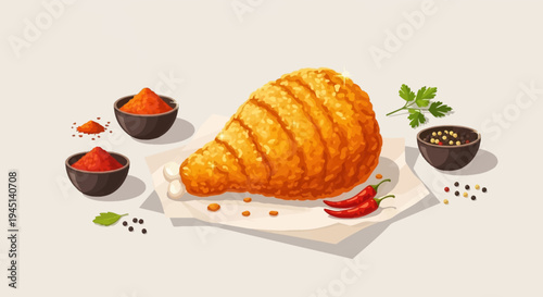 Samosa Indian Food Cuisine Dish.