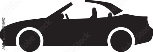 Vector silhouette of a convertible sports car