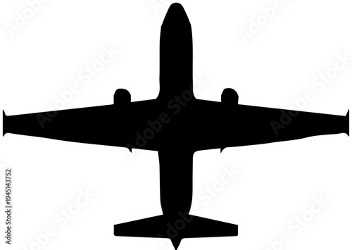 Airplane Top View Aircraft Silhouette