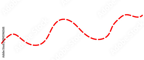 Horizontal long dashed line stroke border isolated on transparent background.