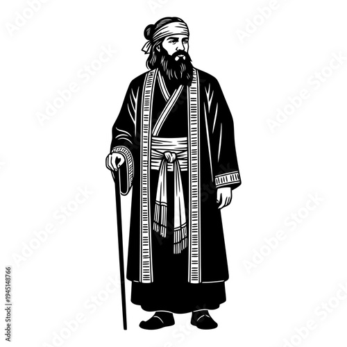 Soldier in camouflage standing next to man in suit vector illustration
