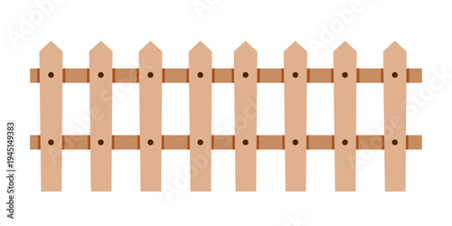 Wooden fance svg cut file. Isolated vector illustration.