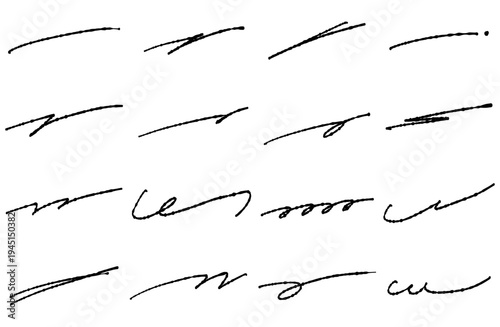 手書きアンダーライン素材　ゆるくかわいい見出し装飾