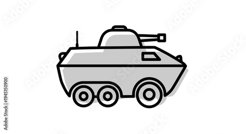 Military Tank Vehicle Combat Machine.