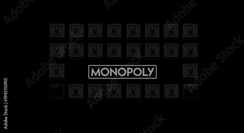 Monopoly game board with logo.