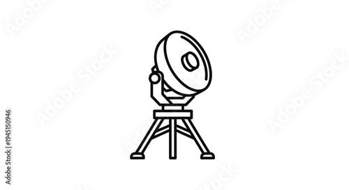 Satellite Dish On Tripod Stand.