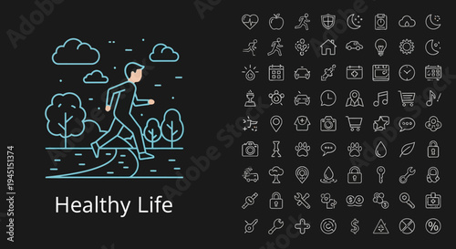 Healthy lifestyle and fitness concept.