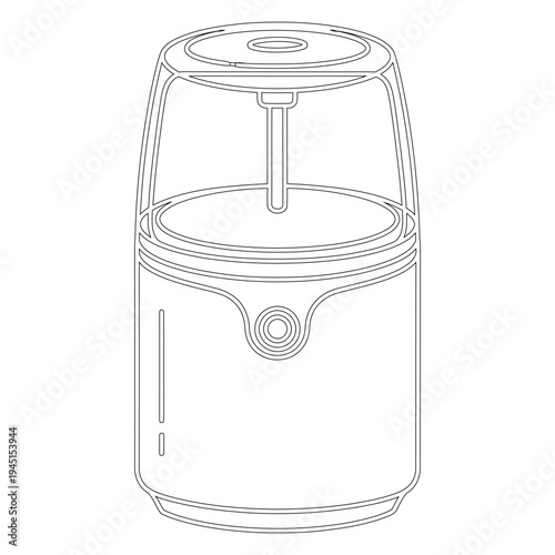 Minimal line electric shaver grooming tool black lines white background shaving device minimal line black lines