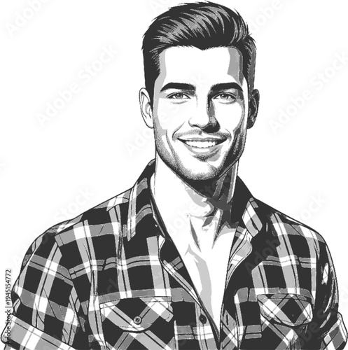 Portrait of a handsome confident young man with a friendly smile