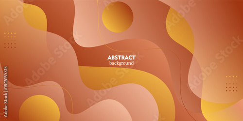 Modern geometric business banner design in orange. Creative banner design with waves and lines on the background for a template. Vector eps10