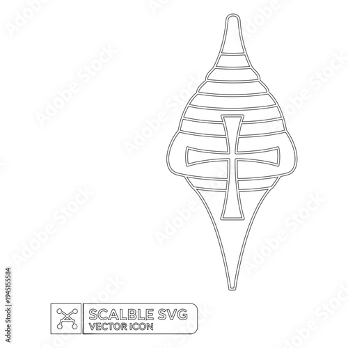 Minimal line of a bulletproof vest with a cross on it scalable line scalable minimal black lines