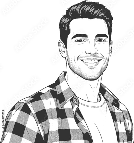 Portrait of a handsome confident young man with a friendly smile