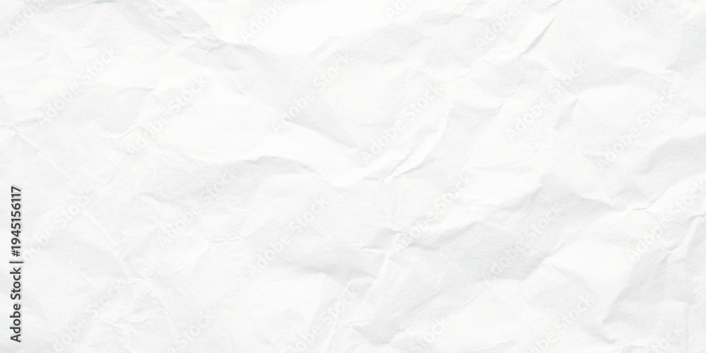 Fototapeta premium abstract white crumpled paper texture featuring soft wrinkles and natural folded creases minimal monochrome surface for design backdrop