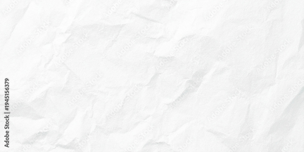 Fototapeta premium abstract white crumpled paper texture featuring soft wrinkles and natural folded creases minimal monochrome surface for design backdrop