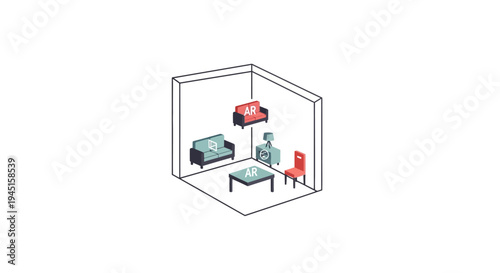 A simple office cubicle interior design.