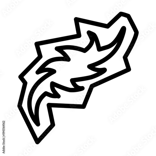 Open Wound Vector Line Icon Design