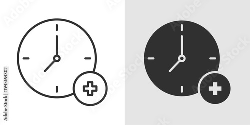 Medical Timer Icon representing timed medical procedures, medication schedules, treatment monitoring, health tracking, and precise healthcare management.