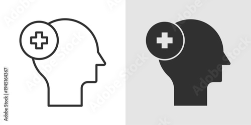 Mind Therapy Icon representing psychological treatment, mental health care, emotional support, stress relief, and therapeutic practices for cognitive and emotional wellbeing.
