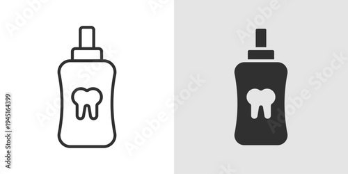 Mouthwash Icon representing oral hygiene, fresh breath, dental care, germ protection, and overall oral health maintenance.