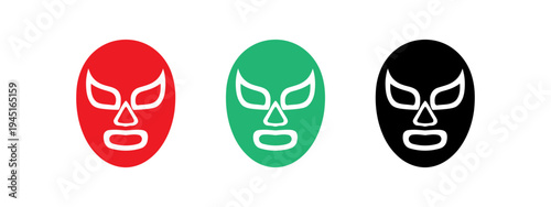 set of colorful luchador masks