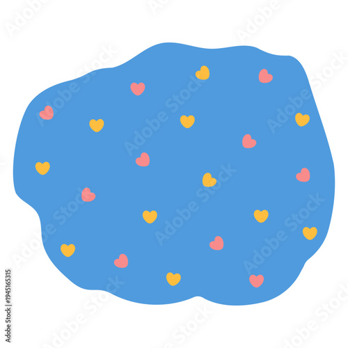 하트 패턴 비정형 도형 일러스트