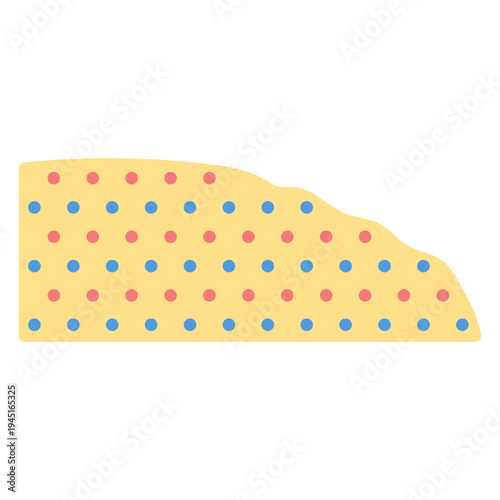 동그라미 패턴 언덕 모양 일러스트