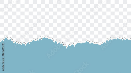 Turn paper vector background, Ripped paper border png transparent background, torn paper vector isload vector illustration.