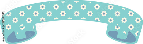 Ribbon Frame -5- Daisy - mint green