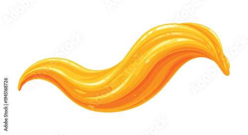 Abstract Golden Liquid Wave Flowing Shape