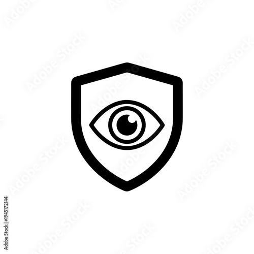 Shield with eye protection symbol.