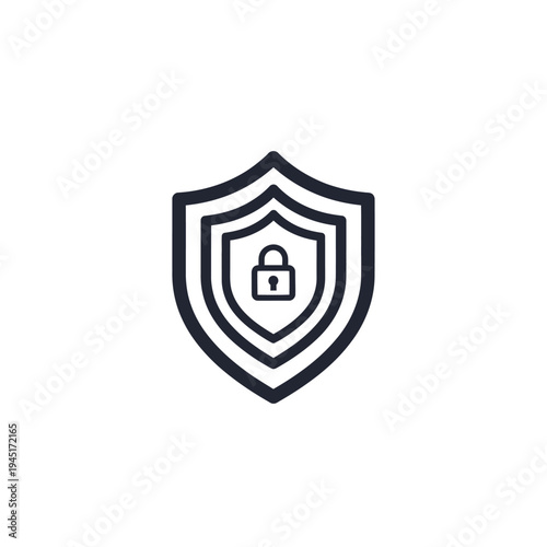 Shield icon with padlock symbol.