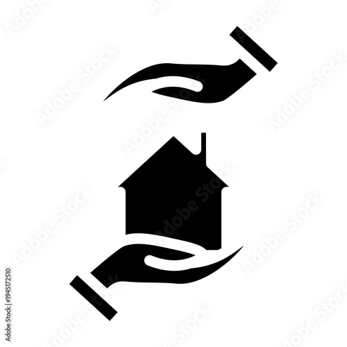 Mortgage Protection Vector Glyph Icon Design